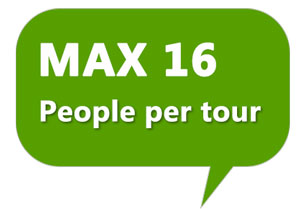 MAX OF 16 PEOPLE ON THE TOUR