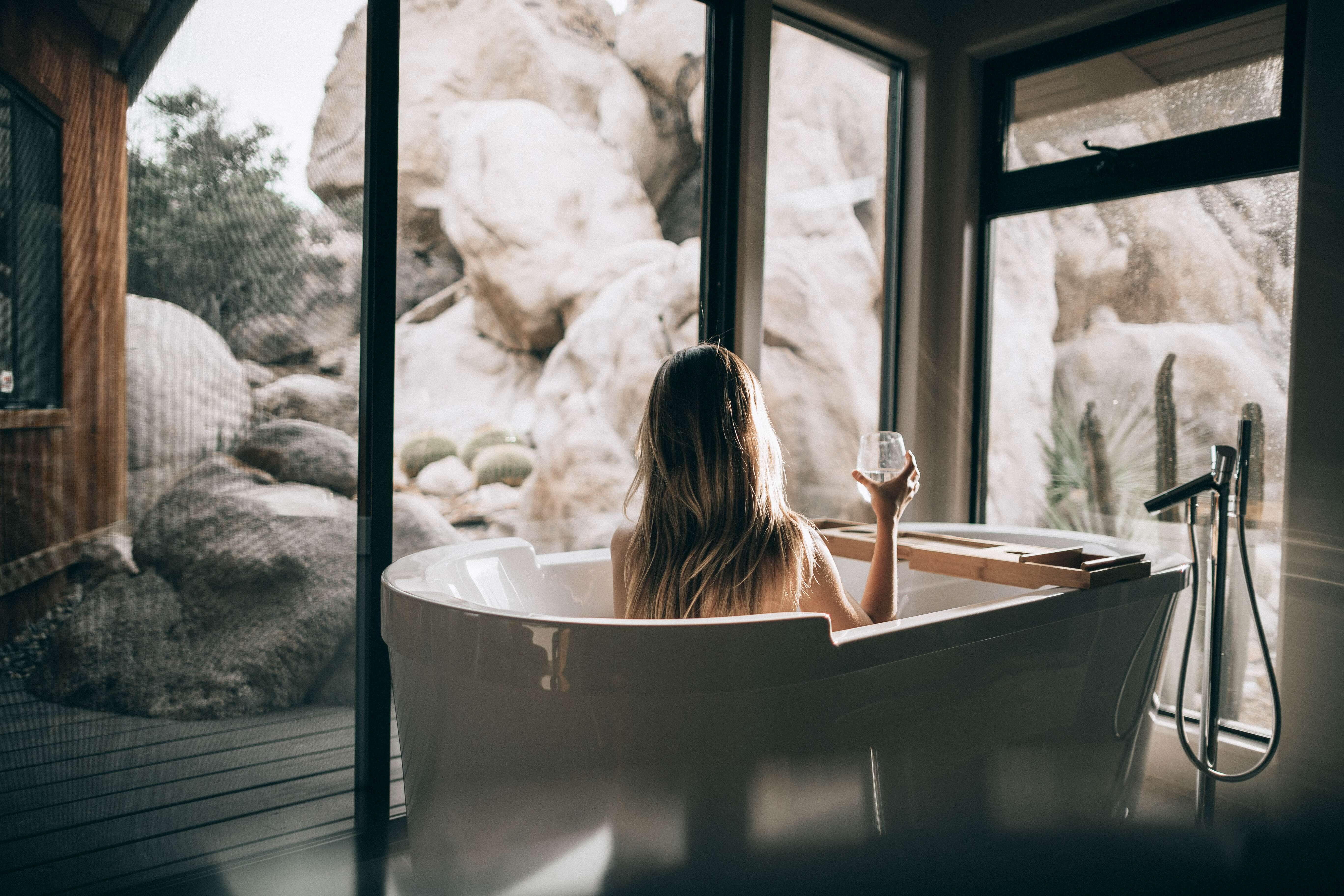 woman in bathtub